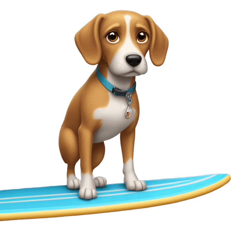 Dog on a surfboard  emoji