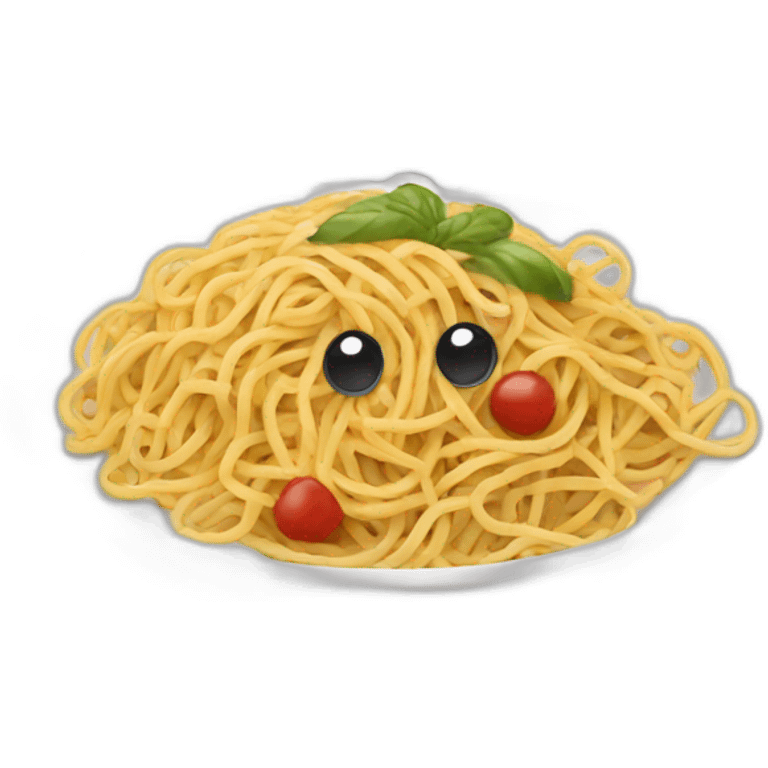 eat eating spaghetti emoji