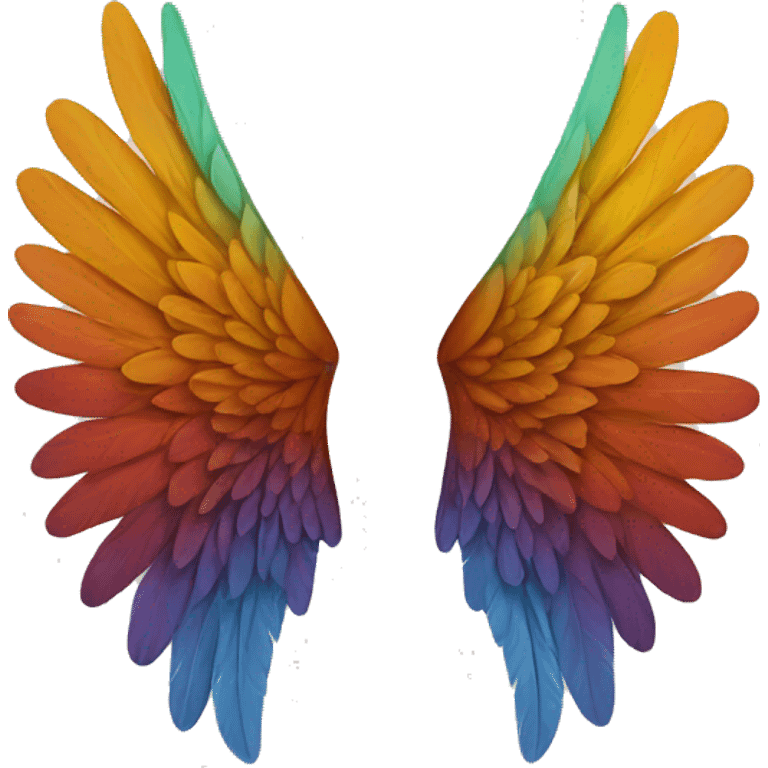 Two wings with colors emoji