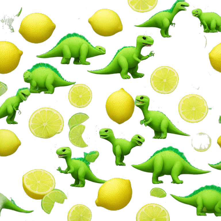 lemon and lime dinosaurs emoji