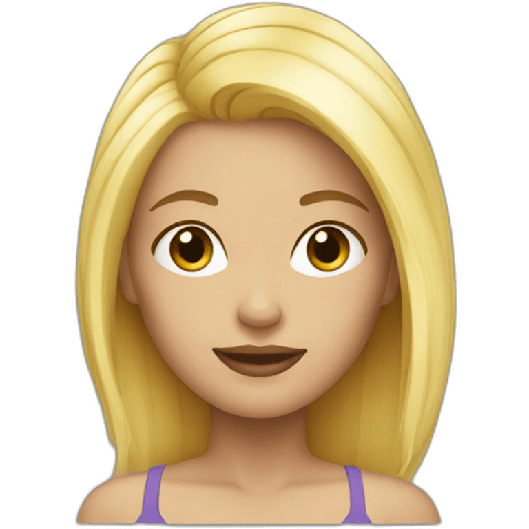 femme blonde cheveux court  emoji