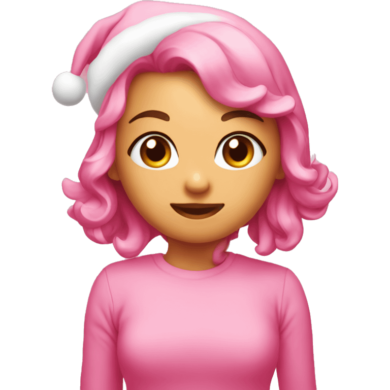 Christmas pink cute emoji