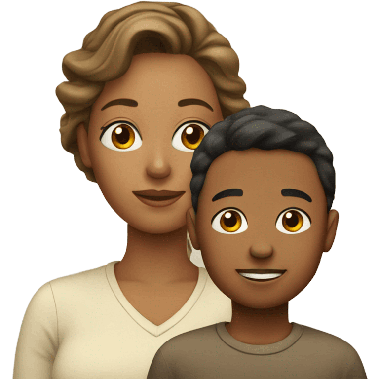 Mom with son emoji