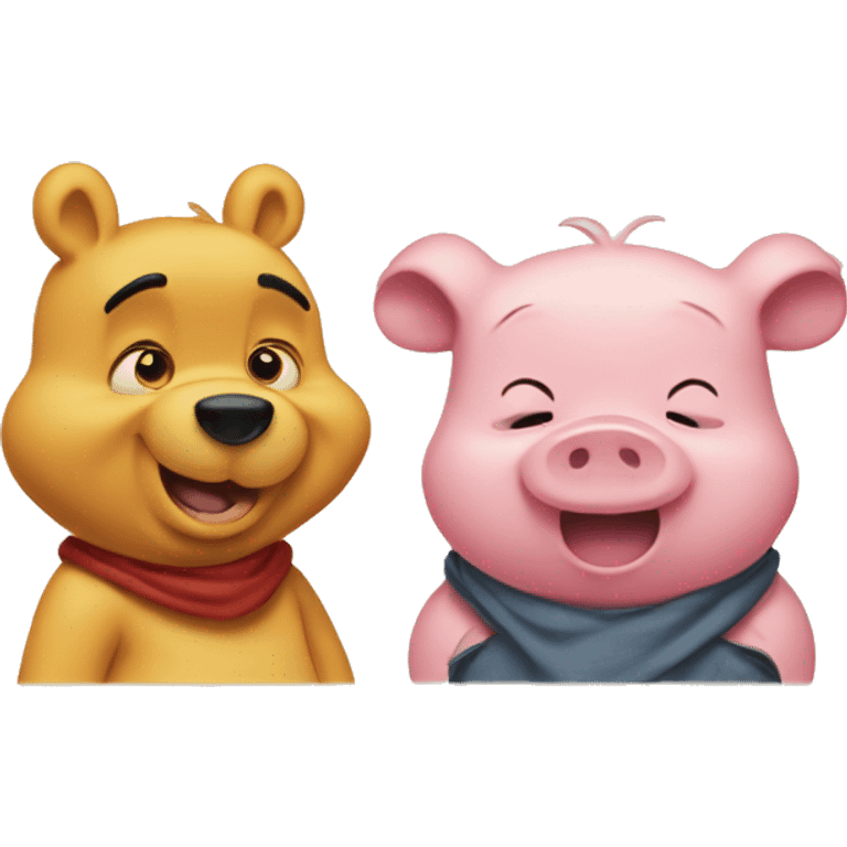 Whiny the Pooh and piglet  emoji