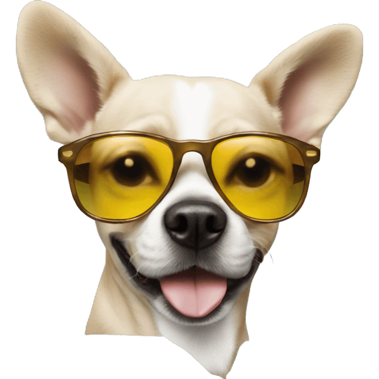 dog with sunglasses and margarita  emoji