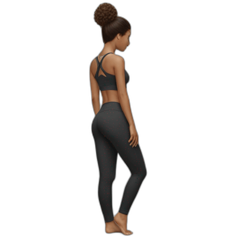 girl yoga pants from back emoji