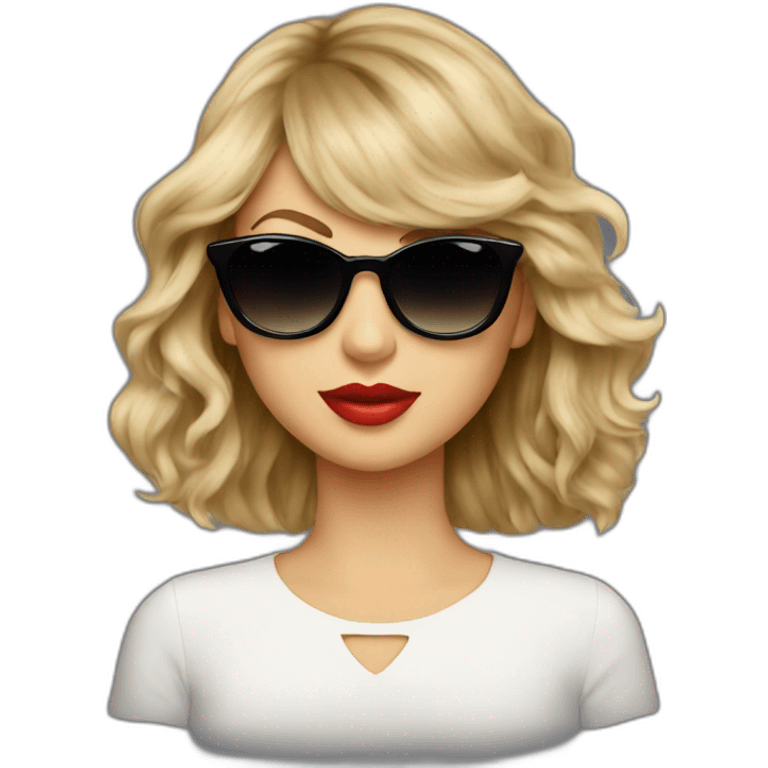 Taylor swift with sunglasses emoji