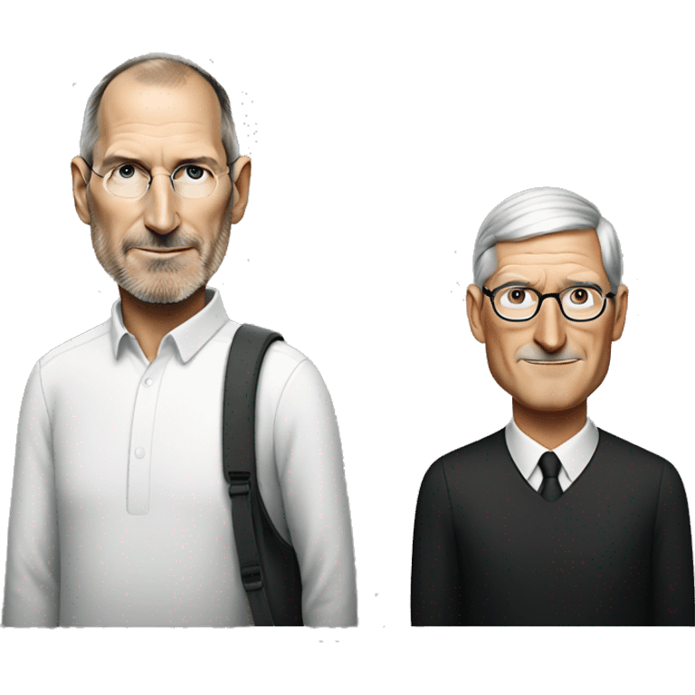 steve jobs and tim cook together emoji