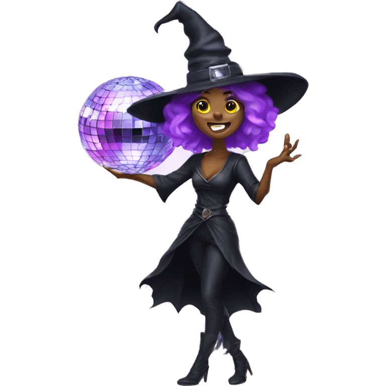 Disco ball witch emoji