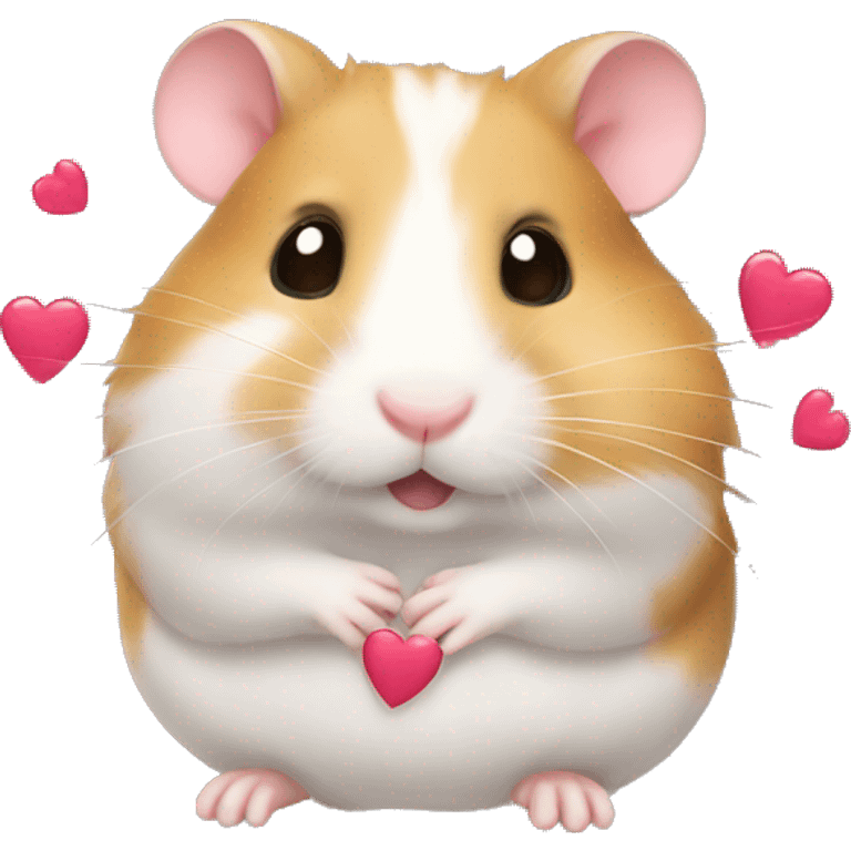 Hamster with hearts emoji