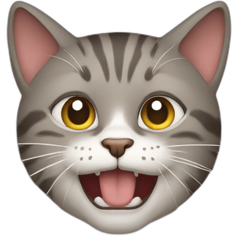 A cat choking emoji