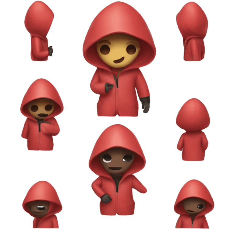 Squid games red suit  emoji