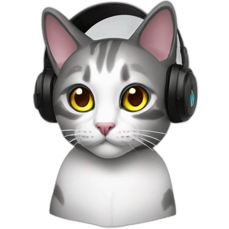 GEEK CAT GAMER RGB HEADSET emoji