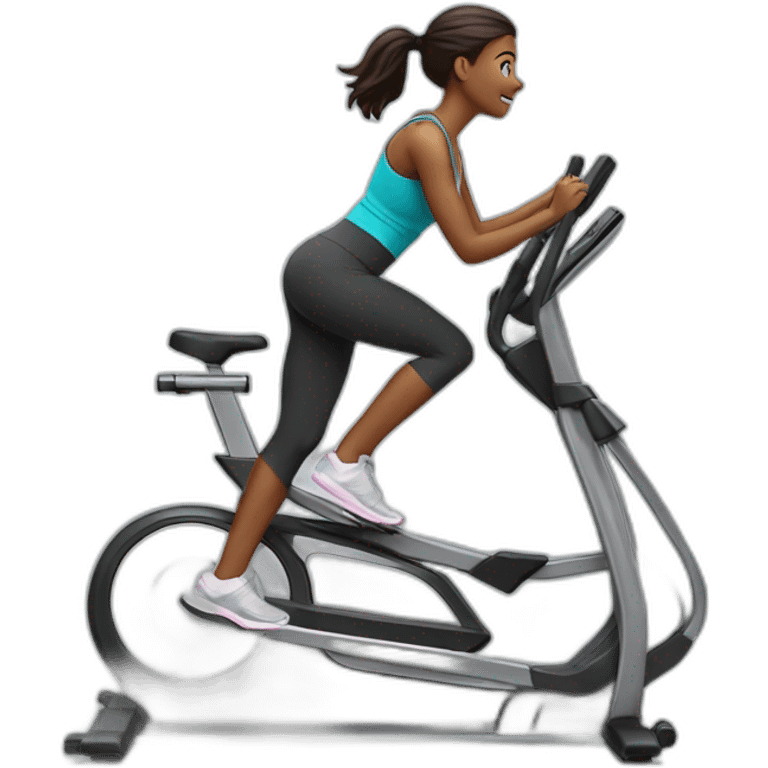 exercise elliptical girl emoji