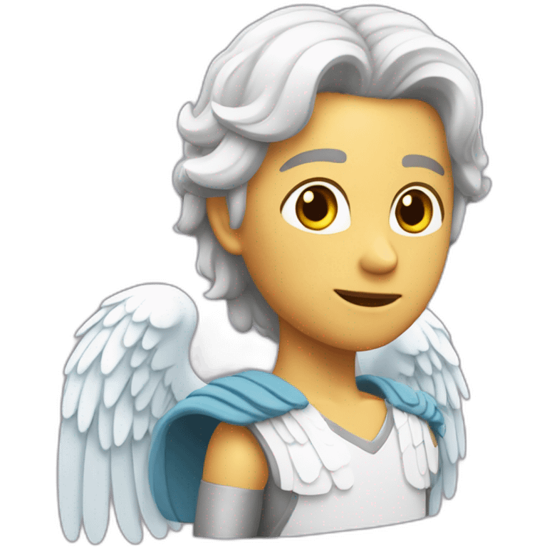 un voleur avec des ailes d'ange emoji