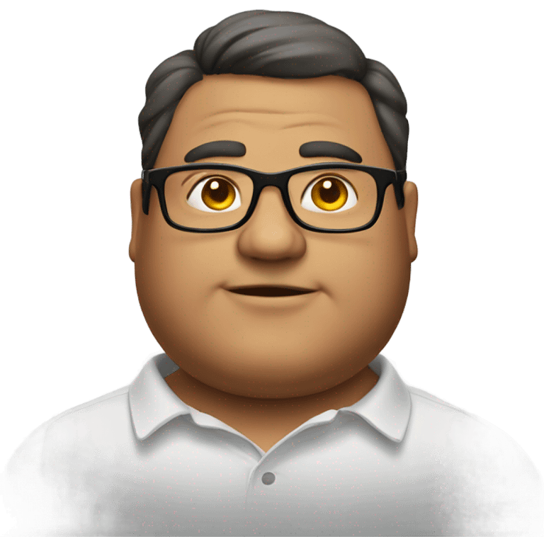 Fat guy with glasses emoji