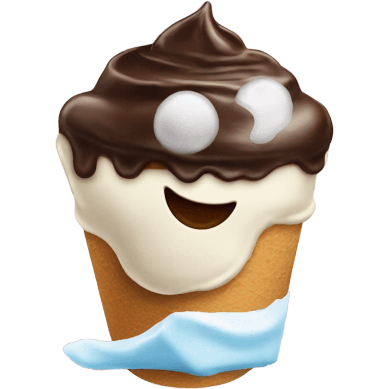 Espresso on ice cream emoji