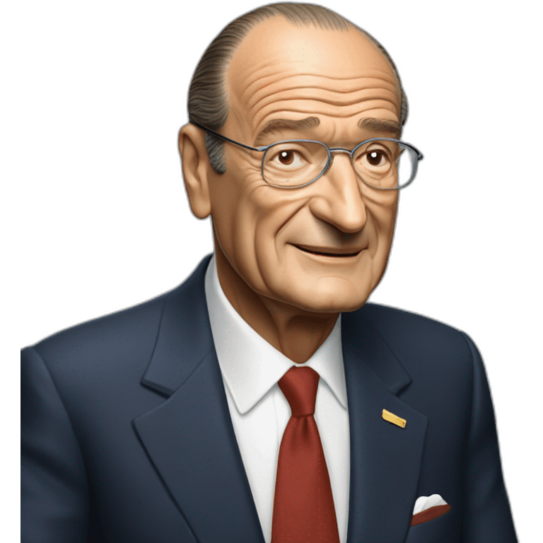 Hyper réalistic Jacques Chirac emoji