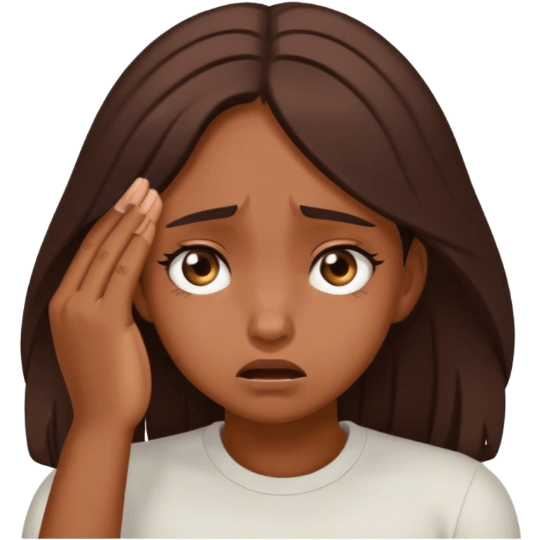 Brown skin girl facepalming emoji