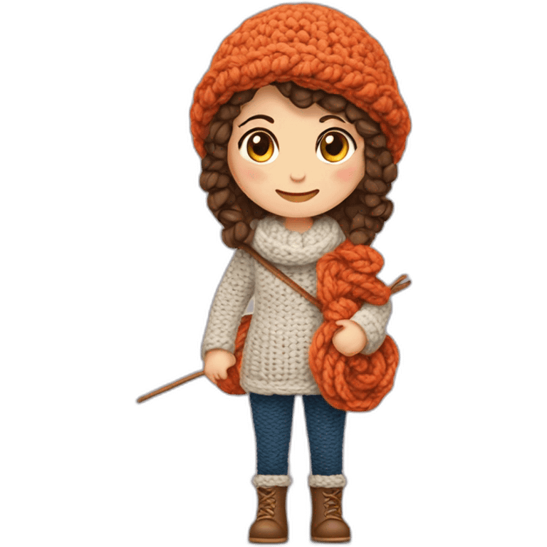 Fille-faisant-du-crochet-avec-de-la-laine emoji