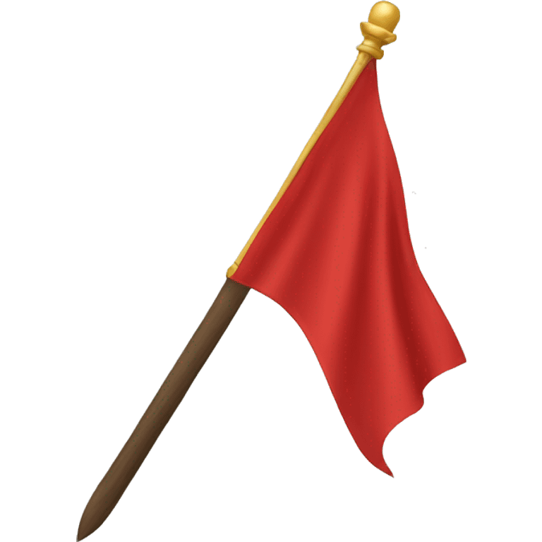 Red flag with drawn sword emoji