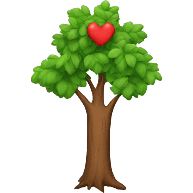 tree with heart leaves emoji