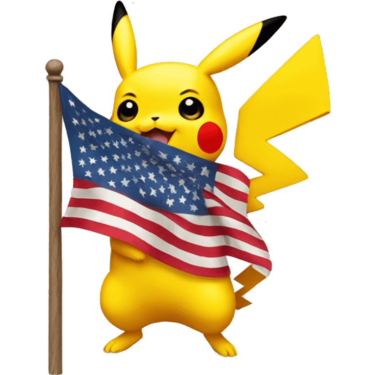 pikachu with a flag emoji