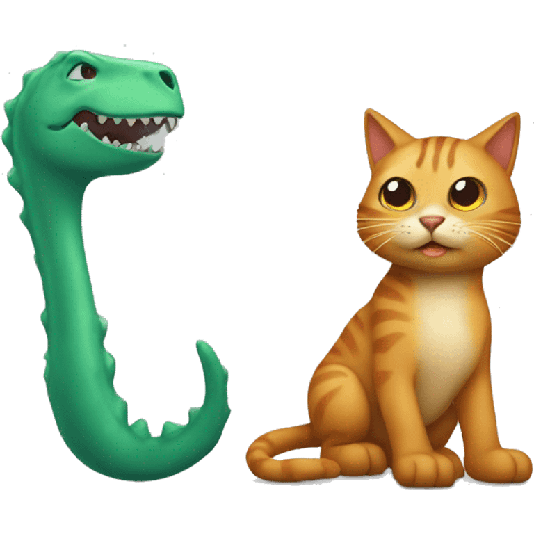 Cat with Dino emoji