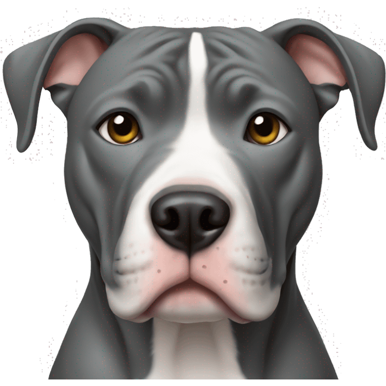 Pitbull grey dog emoji