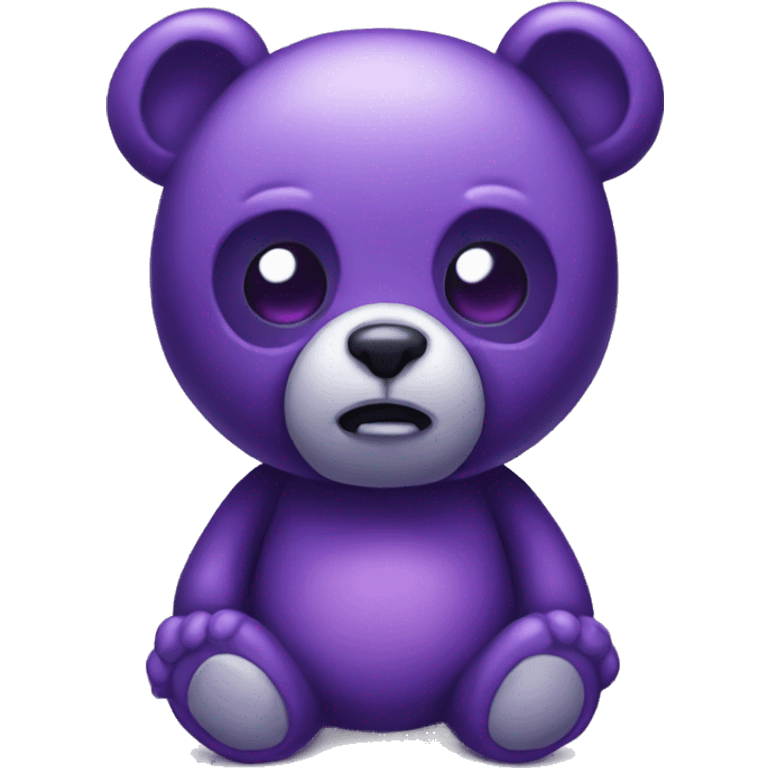 Undead Purple teddy bear goth emoji