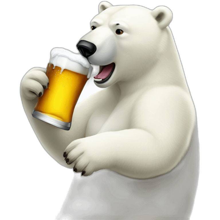 Polar-bear-drinking-beer emoji