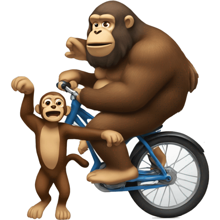 big guy riding monkey  emoji