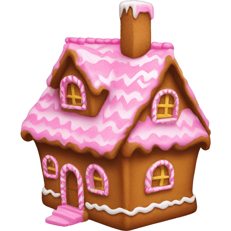 gingerbread house pink  emoji