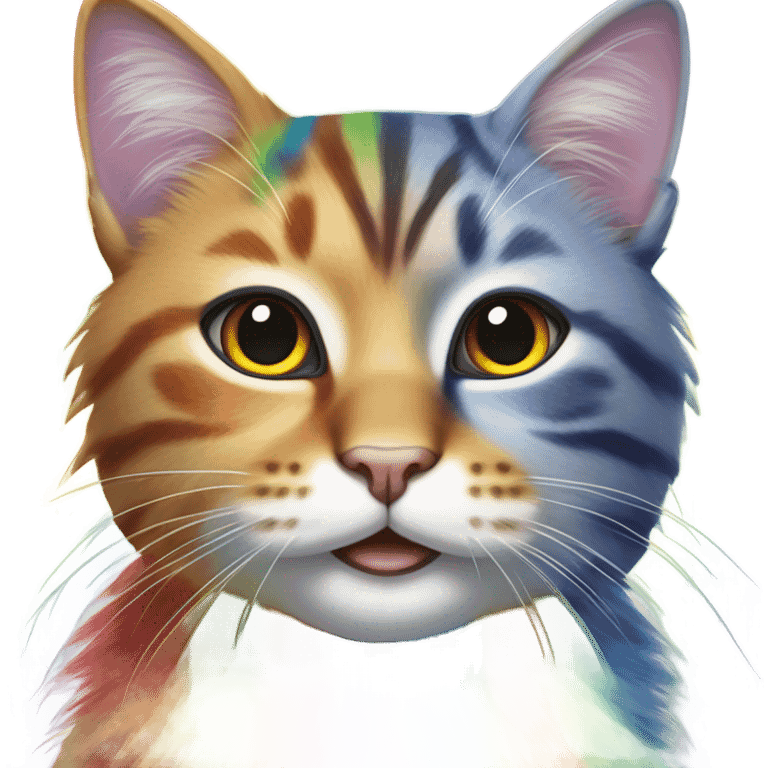 Rainbow cat emoji