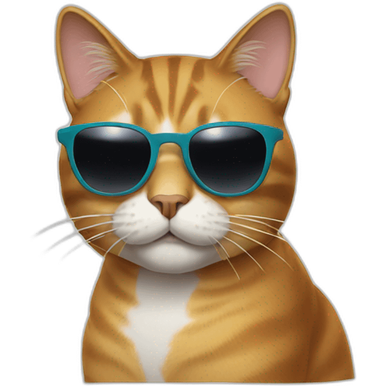 Cat with sunglasses emoji