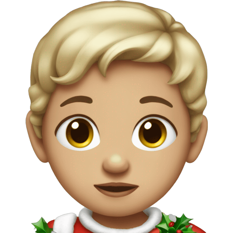 Baby in Christmas spirit emoji