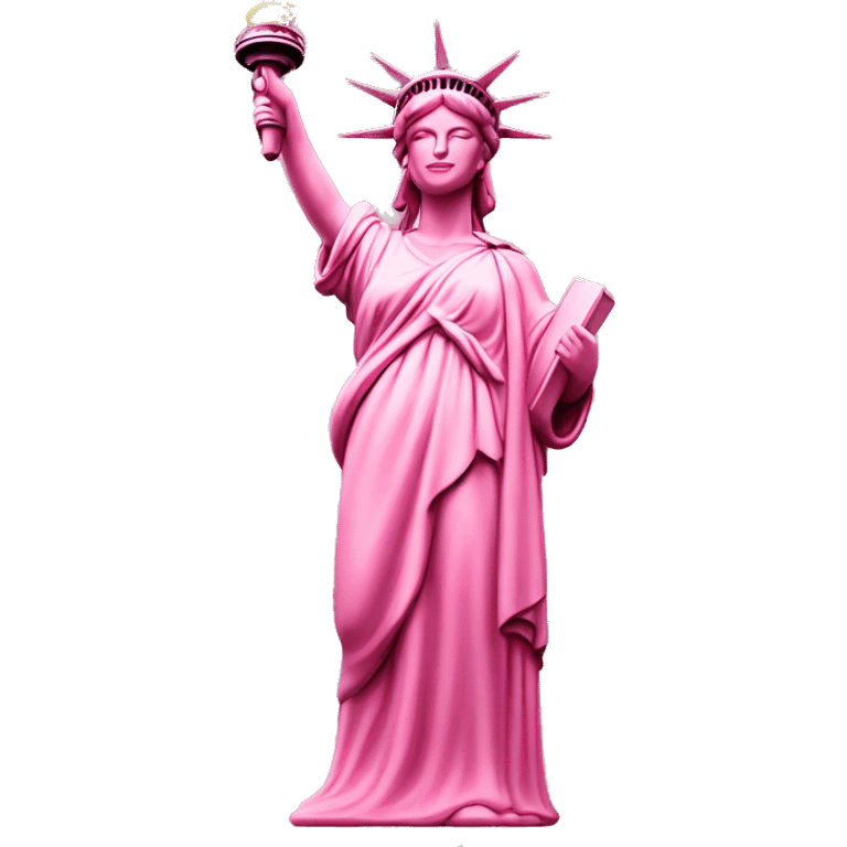 pink full body liberty statue emoji