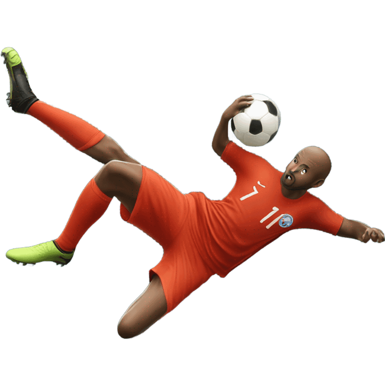 Bicycle kick soccer emoji