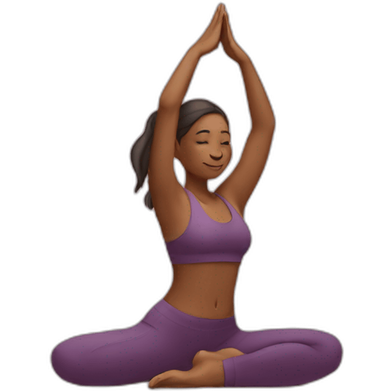 Girl yoga emoji