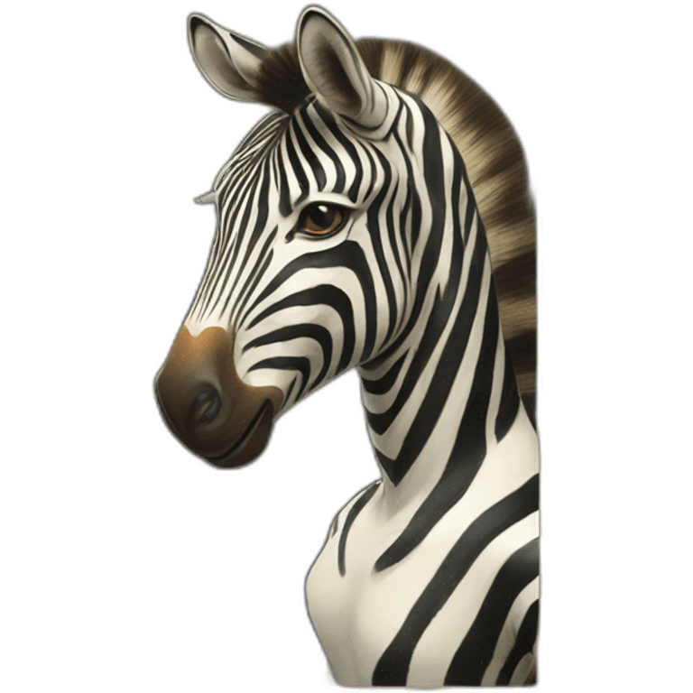 zebra painting the mona lisa emoji