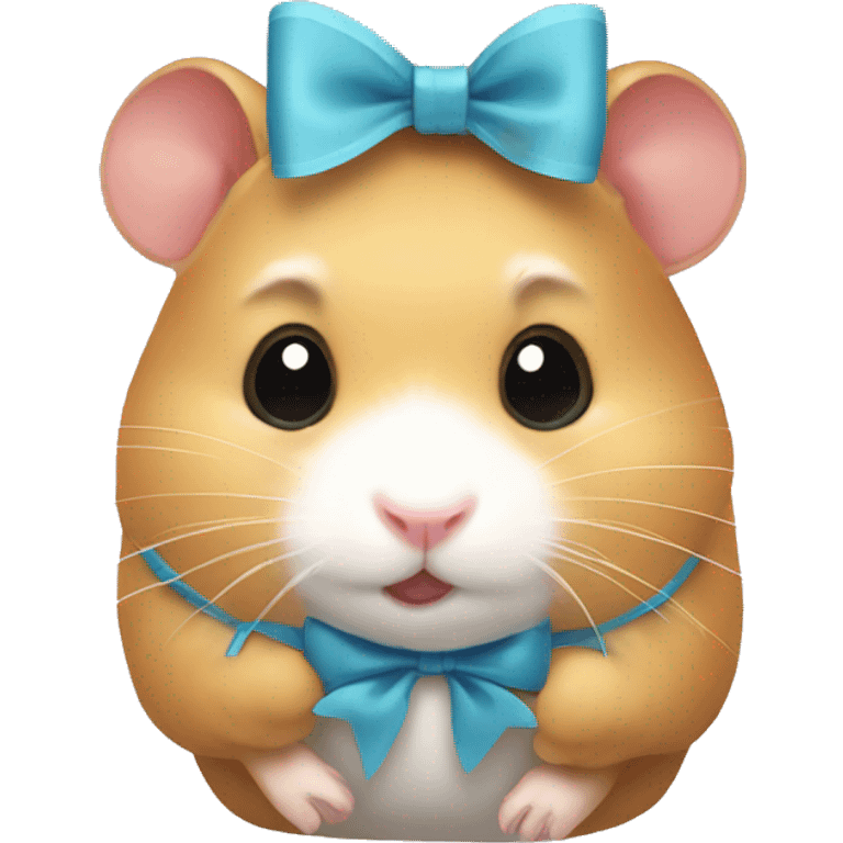 Hamster with bow emoji