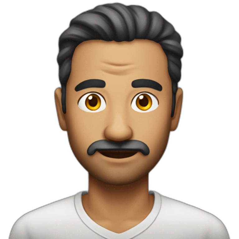 emoji of wanted picture of an indian man, he was accused of lying on his resume emoji