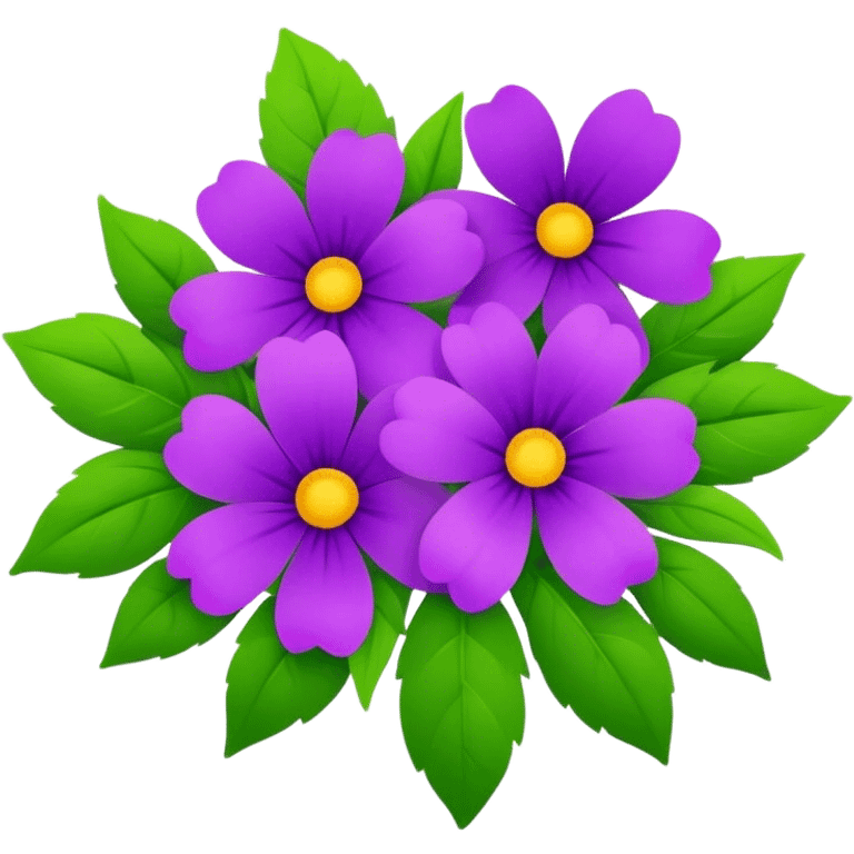 bouquet of purple flowers emoji