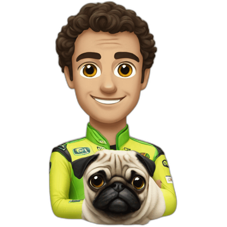 Lando norris with pug emoji