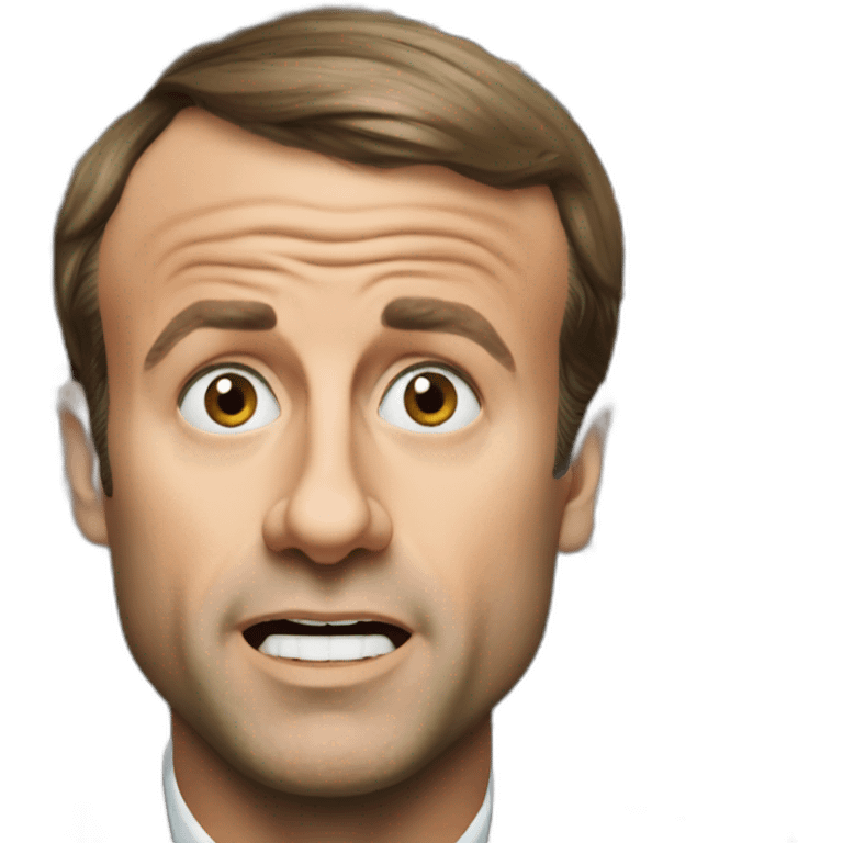 Emmanuel macron shocked emoji