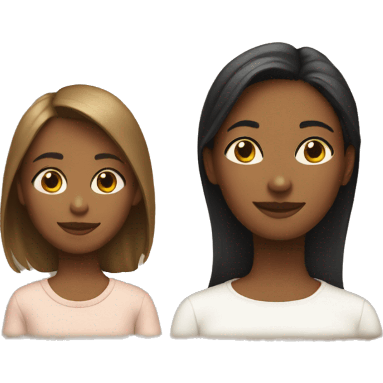 Mother and daughter  emoji