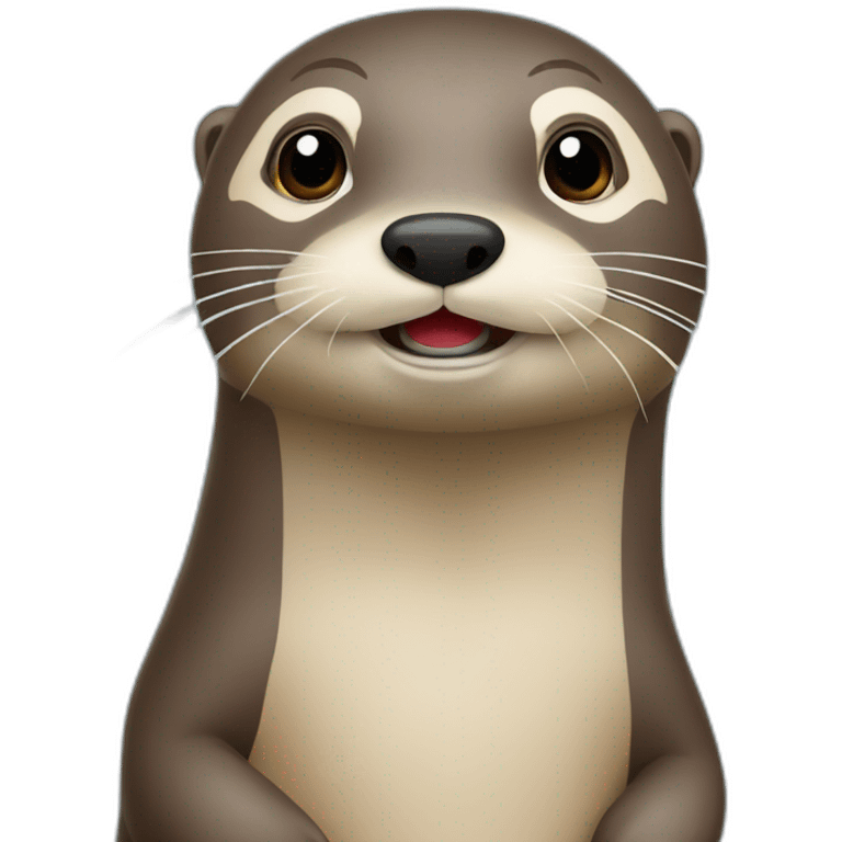 Loutre qui fait de la randonnée emoji