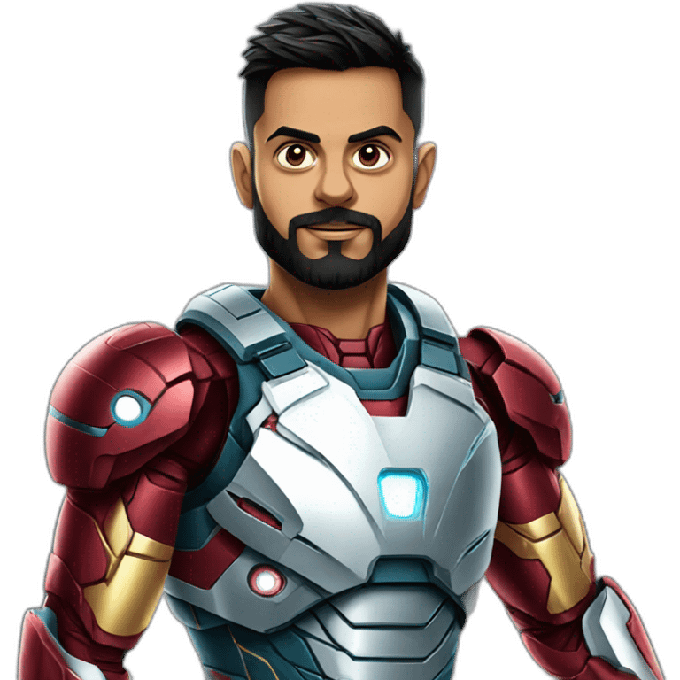 Virat kohli wearing ironman suit emoji