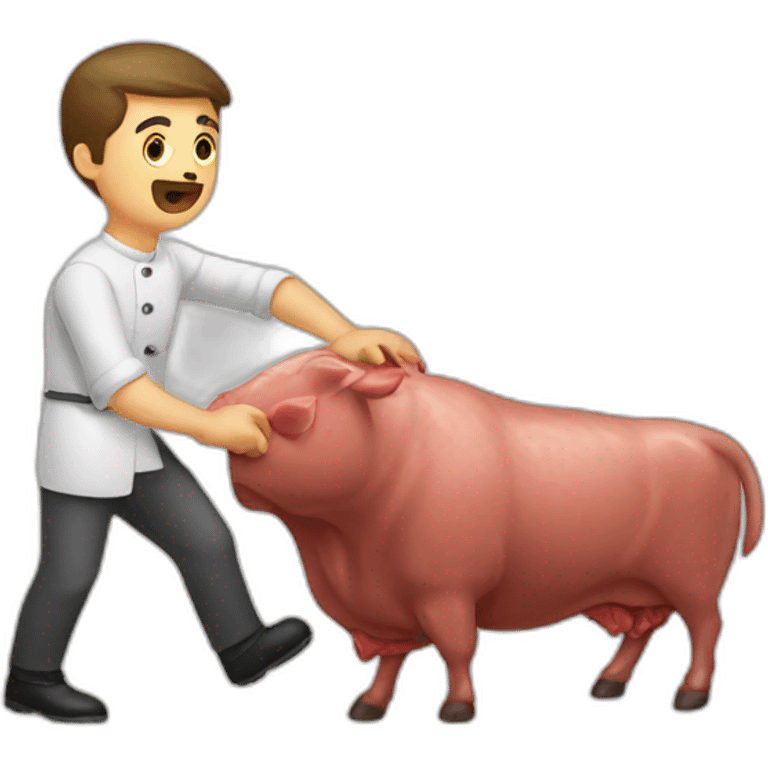 russian pushing meat emoji