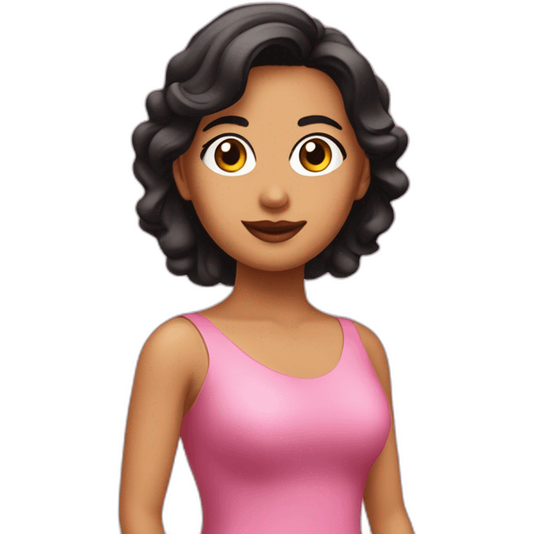 Gisel campos in a pink dress emoji